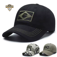 Carregar imagem no visualizador da galeria, boné masculino casual;
boné com proteção solar;
boné unissex esportivo;
boné para trilha;
boné para pesca;
boné estilo militar;
boné patriota masculino;
boné tático esportivo;
boné confortável para o dia a dia;
boné leve e ajustável;
boné com design casual;
boné bandeira brasil;
boné camuflagem;