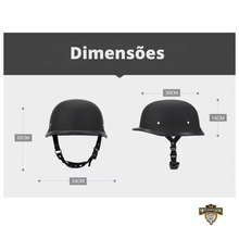 Carregar imagem no visualizador da galeria, capacete de moto vintage;
capacete half helmet;
capacete aberto moto;
capacete retrô moto;
capacete motociclista vintage;
capacete estilo alemão;
capacete open face;
capacete biker;
capacete moto custom;
capacete alemão retrô;
capacete custom vintage;