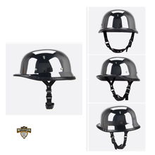 Carregar imagem no visualizador da galeria, capacete de moto vintage;
capacete half helmet;
capacete aberto moto;
capacete retrô moto;
capacete motociclista vintage;
capacete estilo alemão;
capacete open face;
capacete biker;
capacete moto custom;
capacete alemão retrô;
capacete custom vintage;