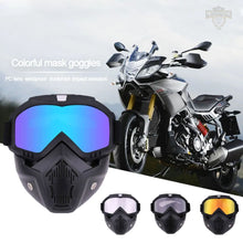 Carregar imagem no visualizador da galeria, Óculos Incolor Mascara Tatica Estilo Raw Lente Transparente, Mascara óculos motocross, Óculos Máscara Moto Para Capacete Aberto