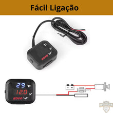 Carregar imagem no visualizador da galeria, Medidor de Temperatura, Voltagem e Carregado USB (3 em 1)