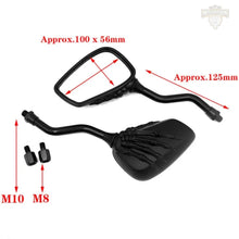 Carregar imagem no visualizador da galeria, Espelho Retrovisor Customizado Skull Universal 8mm e 10mm