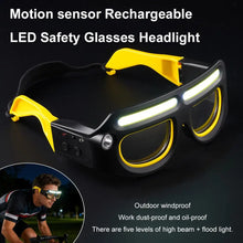 Carregar imagem no visualizador da galeria, Óculos LED Farol Motociclista Recarregável - 5 Modos + Sensor de Movimento