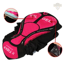 Carregar imagem no visualizador da galeria, Short Longo Feminino Motociclismo/Ciclismo 5D Acolchoado em Gel