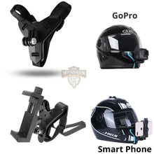 Carregar imagem no visualizador da galeria, Suporte capacate GoPro e SmartPhone, Suporte capacate telefone, suporte capacete, suporte Gopro