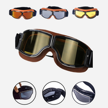 Carregar imagem no visualizador da galeria, Óculos Proteção Motociclista Vintage Dobravel de Couro