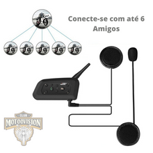 Carregar imagem no visualizador da galeria, Intercomunicador capacete V6 moto 01