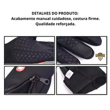 Carregar imagem no visualizador da galeria, luva térmica;
luva de inverno;
luva touch screen;
luva térmica para ciclismo;
luva de inverno com touch screen para celular;
luva antiderrapante para pilotar;
luva de frio com zíper e forro de lã;
