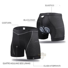 Carregar imagem no visualizador da galeria, Short Cinza Confort 5D Acolchoado em Gel Respirável
