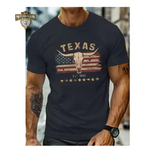 Carregar imagem no visualizador da galeria, camiseta masculina estampa;
camiseta caveira masculina;
camiseta texas masculina;
camiseta touro masculino;
camiseta country masculina;
camiseta western masculina;
camiseta estilo americano;
camiseta com estampa de caveira;
camiseta masculina casual;
camiseta estampa touro longhorn;
camiseta masculina estilo country texas;
camiseta masculina caveira western;
