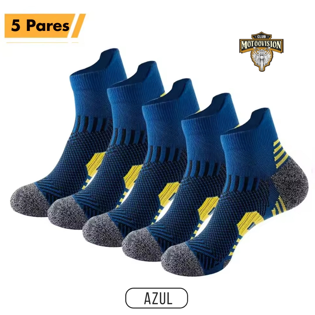 5 Pares de Meias de Alta Resistência para Motociclistas
