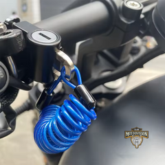 Trava Antifurto para Capacete com Chave e Cabo Espiral