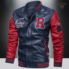 Carregar imagem no visualizador da galeria, Jaqueta de couro, jaqueta moto, jaqueta masculina, jaqueta inverno, jaqueta esporte
