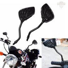 Carregar imagem no visualizador da galeria, Espelho retrovisor moto, espelho retrovisor custom, Espelho retrovisor moto mão de caveira
