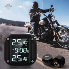 TPMs Sensor de Pressão/Temperatura p/ Pneus + Relógio