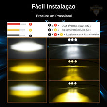 Carregar imagem no visualizador da galeria, Ultra Farol de Milha LED 2 Cores Universal + Interruptor liga/desliga
