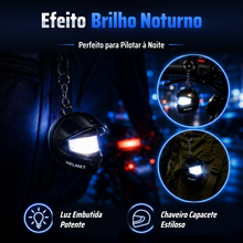 Carregar imagem no visualizador da galeria, Chaveiro Mini Capacete LED NightRider
