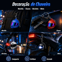 Carregar imagem no visualizador da galeria, Chaveiro Mini Capacete LED NightRider

