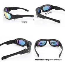 Carregar imagem no visualizador da galeria, Óculos Motociclista Rider com Adaptação para Lentes de Grau Dia e Noite 4 Lentes

