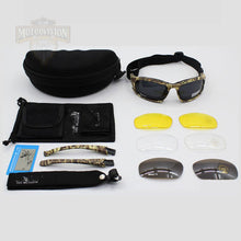 Carregar imagem no visualizador da galeria, Óculos Camuflado 4 Lentes Motociclista

