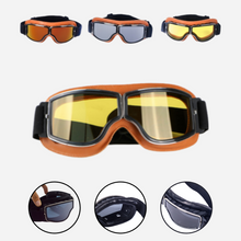 Carregar imagem no visualizador da galeria, Óculos Proteção Motociclista Vintage Dobravel de Couro
