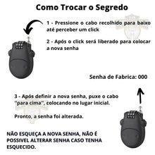Carregar imagem no visualizador da galeria, Trava Cadeado para capacete com segredo
