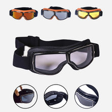Carregar imagem no visualizador da galeria, Óculos Proteção Motociclista Vintage Dobravel de Couro
