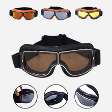 Carregar imagem no visualizador da galeria, Óculos Proteção Motociclista Vintage Dobravel de Couro
