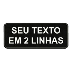 Patche personalizável com texto 2 linhas