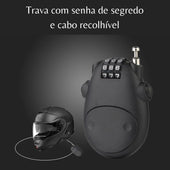 Trava Cadeado para capacete com segredo
